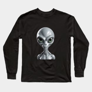 Alien Grey Long Sleeve T-Shirt